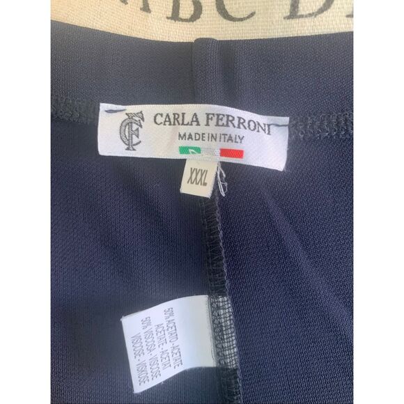 Carla Ferroni navy blue acetate and viscose blend leggings in size XXL - Picture 2 of 9